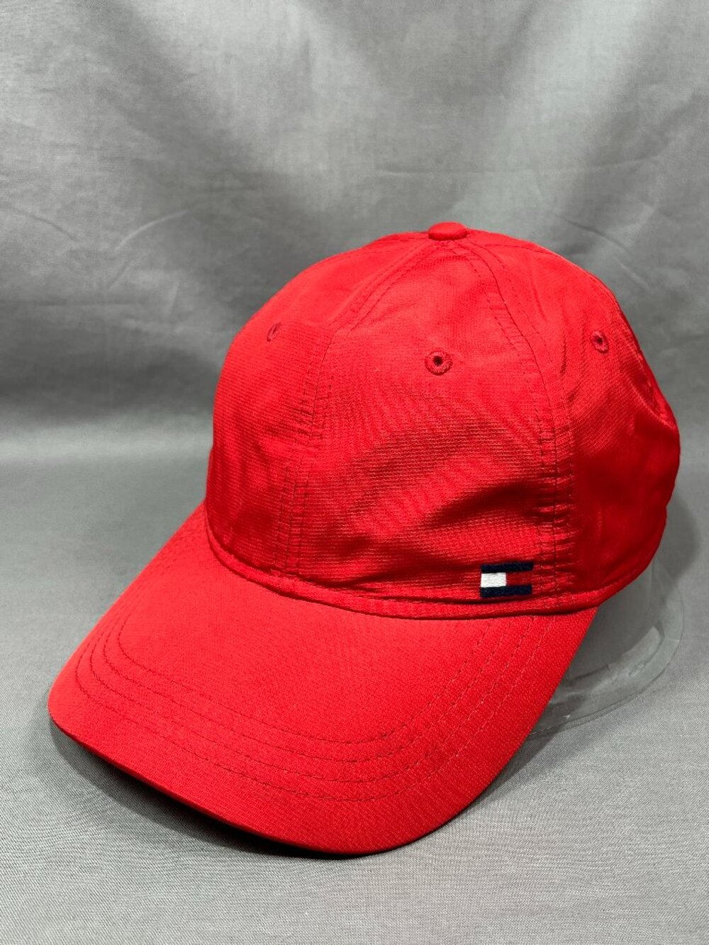 Tommy Hilfiger Baseball Hat Men's Red Adjustable Flag Logo Strapback Dad Cap